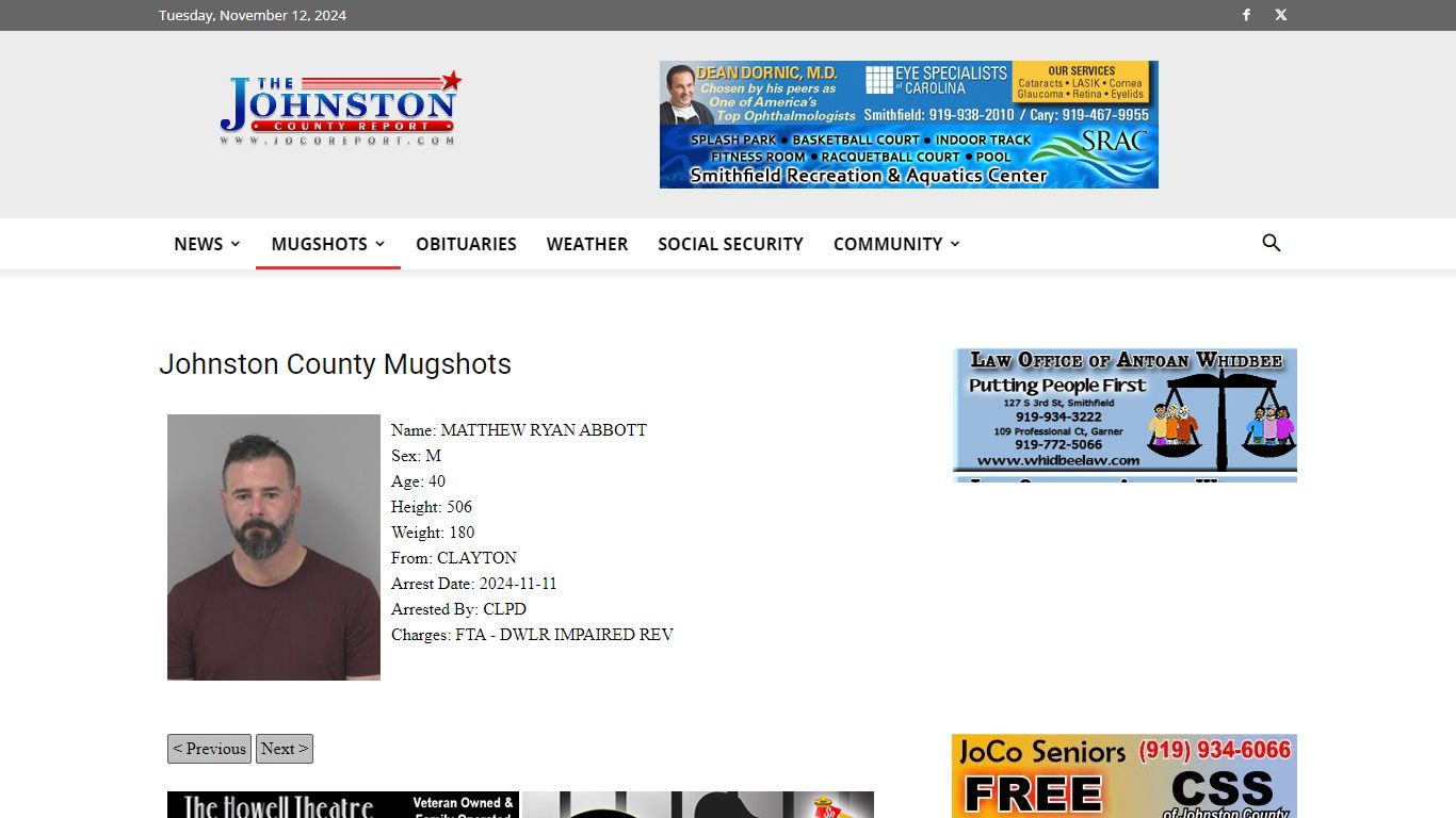 Johnston County Mugshots - JoCo Report